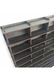 Resim Woodbu Hobi Araba Rafı Eskitme Siyah Dikey 100 Araçlık (KİŞİYE ÖZEL İSİMLİ) 