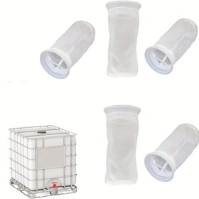 Resim 2 adet Polyester IBC Kova Kapakları - Yıkanabilir File Debris Filtreleri ile Elastik Bant, Ev ve Bahçe Sulama Sistemleri için Uygun, Flexi Kapak | Güvenli Uygun 