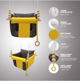 Resim Sallansana Sarı Antrasit Kombin Dream Swing Salıncak 