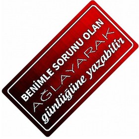 Resim Benimle Sorunu Olan Yazılı Sök-tak-pratik Vantuzlu Dekor Plaka 