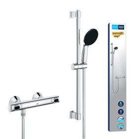 Resim Grohe Precision Flow Termostatik Duş Bataryası ve Vitalio Start 110 Sürgülü Duş Seti 