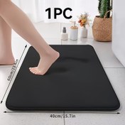 Resim Lüks Kalın Mercan Polar Banyo Matı - Yumuşak Hızlı Kuruyan, Makinede Yıkanabilir Halı Banyo, Mutfak, Çamaşır Odası ve Yatak Odası için - Peluş Konfor Ev Dekor Halısı, Banyo Halısı, Mutfak Zemin Kaplaması, Modern Geometrik Desen, Dayanıklı Polyester Arka 