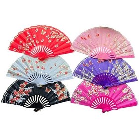 Resim Plastik Kumaş Yelpaze 12 Li Karışık Ob-051 