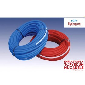 Resim Hakan Plastik Kılıflı Boru Pe-Rt Kırmızı (100 Metre) 1. Sınıf 