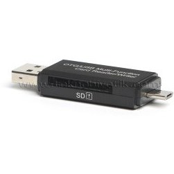 Resim Dark 2.0 USB/Micro USB Çok Fonksiyonlu SD/TF Kart Okuyucu ve Yazıcı (DK-AC-UCR204) 