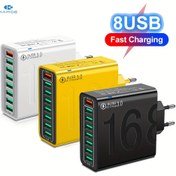 Resim KAXOE Çok Portlu Hızlı Şarj USB Duvar Telefon Şarj Adaptörü QC 3.0 USB Telefon Şarjı iPhone ve Samsung için 