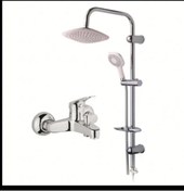Resim ÖZBEST Banyo Bataryası Aç Kapa Mix Robot Duş Seti Şemsiyeli Fonksiyonlu Sabunluklu 5 Yıl Garanti 