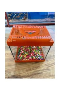 Resim Kare Mini Akvaryum Turuncu 20 x 20 x 15 CM 