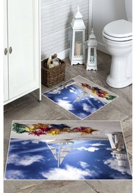 Resim Multi Kaymaz Taban Tekne Tema Banyo Paspas Bp-8 çok renkli 