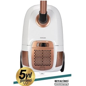 Resim Goldmaster İnci BY5504 Yıkanabilir Toz Torbalı Elektrikli Süpürge Beyaz 