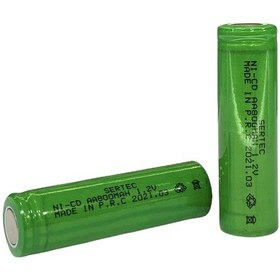 Resim 1.2v 800 Mah - Aa - Ni-cd Şarjlı Pil - Başsız / Flat Head 