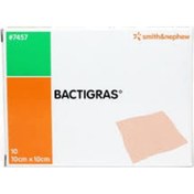 Resim Bactigras 10X10 Yara Örtüsü Antiseptik Sargı Bakım Örtüsü 10 Adet 