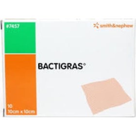 Resim Bactigras 10X10 Yara Örtüsü Antiseptik Sargı Bakım Örtüsü 10 Adet 