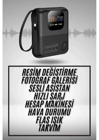 Resim Bfs Akıllı Powerbank 10.000 Mah 4 Çıkışlı Taşınabilir Dijital Göstergeli Çok Renkli 