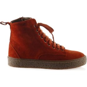Resim Bueno Shoes Kiremit Süet Kadın Düz Bot 