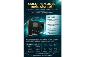 Resim Linadex Wifi Kartlı Parmak izi okuyucu Şifreli Personel Takip Cihazı-Maaş Programı (10 Kart dahil) 