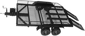 Resim Hanzete Römork Araba Ağır Römork Kargo Taşıyıcı Metal Kiti için 1/10 HSP Rat RC4WD Tamiya SCX10 D90 HPI RC Paletli Araba DIY 