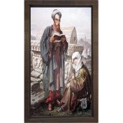 Resim Deniz Çerçeve Imam ve Kadın Tablosu-Çerçevesiz - 70 x 100 cm 