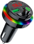 Resim Sprange Stf1 Rgb Işık Pd 25w Qc3.1a Şarj Bluetooth Fm Transmiter 