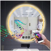 Resim GLOBAL LED MIRROR 85 Cm Bluetoothlu Makyaj Aynalı Buğu Yapmayan Ledli Yuvarlak Banyo Aynası 