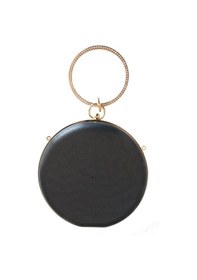 Resim Angel Çanta Aksesuar Abiye Çanta Kalıbı Yuvarlak Lİght Gold Metalli (Astarlı) 