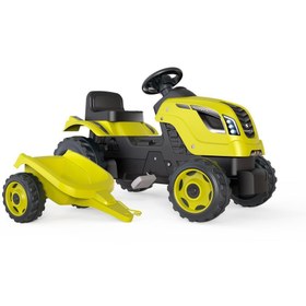 Resim Smoby XL Römorklu Pedallı Traktör - Yeşil 710130 