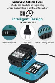 Resim ASSUR 18V 2'li Set Çift Akülü Çelik Şanzıman Şarjlı Dal Budama Makası & Şarjlı Dal Budama Testeresi 