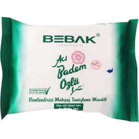 Resim Bebak Acı Badem Sütlü Makyaj Temizleme Mendili 20'li 
