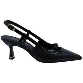 Resim Poletto Hakiki Deri Sıyah Ayakkabı Stiletto 9841 110-1182 Siyah 