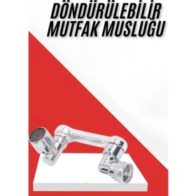 Resim Her Yere Dönebilen Tasarruflu Mutfak Musluk Başlığı Ucu Musluk Ucu Oynar Başlıklı 