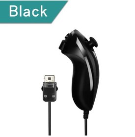 Resim 5 Renkler Nintendo Wii Oyun Denetleyicisi İçin Nunchuck Joystick El Kavisli Black 