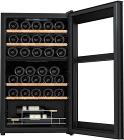 Resim Berfmann BFW34-BG2 Çift Bölmeli 34 Şişelik Şarap Dolabı Ve Soğutucu Siyah 