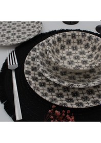 Resim Point 24 Parça 6 Kişilik Yemek Takımı- Siyah 