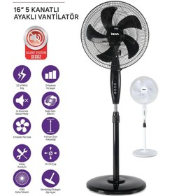 Resim İnova Bora 16" 5 Kanatlı Ayaklı Vantilatör 