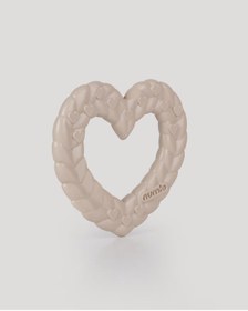 Resim Kalp Desenli Bebek Diş Kaşıyıcı Ekru 