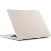 Resim NovStrap Apple Macbook Pro M1 M2 Çip 13.3" A2338 Ile Uyumlu Kılıf Cream Hard Shell Rubber Kapak 
