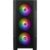 Resim MSI MAG FORGE M100A D60 Akrilik yan panel 3x120mm 1x120mm Auto RGB Fan 600W 80+ mATX Gaming Bilgisayar Kasası 