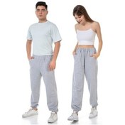 Resim Vıshenka Unisex 3 Iplik Bol Kesin Cepli Gri Renk Eşofman Altı-L Gri 