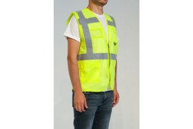 Resim Mühendis Fileli Reflektörlü Ikaz Yeleği 10 Adet Sarı 