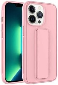 Resim Zore Apple için uyumlu iPhone 14 Pro Kılıf Zore Qstand Kapak Pembe 