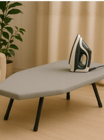 Resim Beylini Mini Ütü Masası Pratik Konforlu Taşınabilir Portatif Hafif Asılabilir Seyahat Kompakt Ütü Masa Gri 