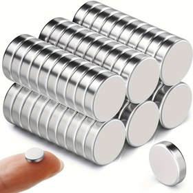 Resim 60/200 Adet Sağlam Metal Yuvarlak Buzdolabı Mıknatısı, 10x1mm Neodimyum Mıknatıslar, Beyaz Tahta Mıknatısları, Ofis Mıknatısları, Dolap Mıknatısları, Buzdolabı İçin Yuvarlak Mıknatıslar 