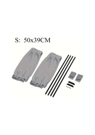 Resim Xuweiwei 2 Adet Evrensel Araç Yan Cam Güneşlikleri Gray 50s 19.69 X 15.35 Inç Uv Koruma Katlanabilir 