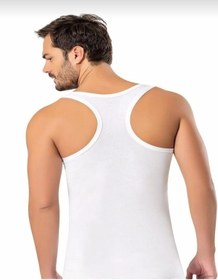 Resim Erdem 1121 Erkek Likralı Askılı Sporcu Atlet Tekli Beyaz 