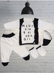 Resim Mdrandy Taraftar %100 Pamuk Tulum Seti Beşiktaş Beyaz - Siyah 