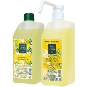 Resim Eyüp Sabri Tuncer Klasik Limon Kolonyası Sprey Ve Yedek Şişe 1 Litre 