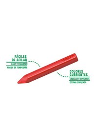 Resim Carioca Plastello Jumbo Üçgen Yıkanabilir Pastel Boya 12'lİ 