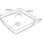 Resim LENA E-4620a Tezgah Üstü Porselen Lavabo 