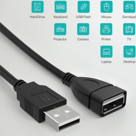Resim Derwell 1.5 Metre USB Uzatma Kablosu USB 2.0 1.5mt Uzatma Kablosu Erkek Kadın Veri Kabloları Pc Tv Için Uygun USB Mobil Sabit Disk Kablosu 