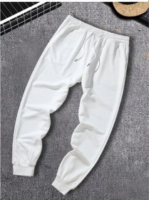 Resim Ekru Unısex Regular/normal Kesim Paçası Lastikli İçi Polar/sıcak Tutan Eşofman Altı Ekru 